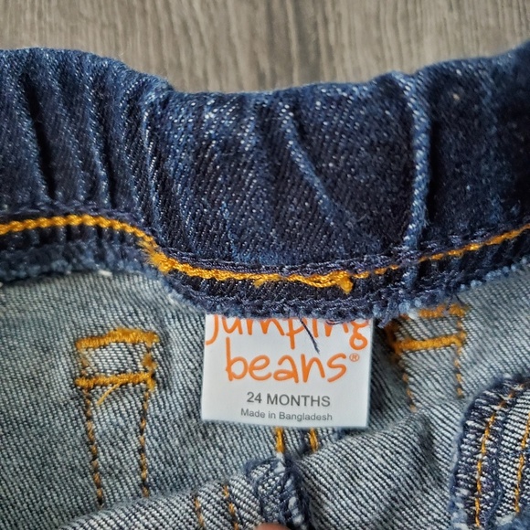 NWOT 24M Jumping Beans Dark Wash Jean Shorts. - Picture 3 of 3